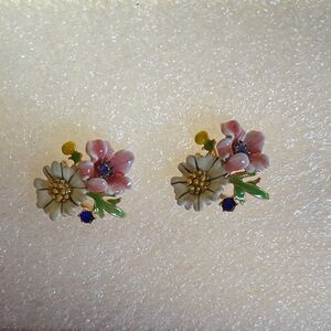Floral Enamel Earrings